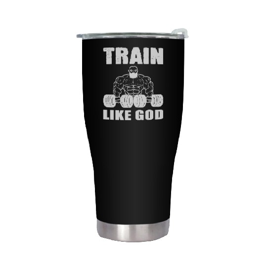 Train Like God Gym Instructor Gift Stainless Steel Tumblers