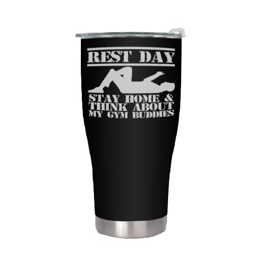 Gym Rest Day For A Muscle Workout Lover Stainless Steel Tumblers