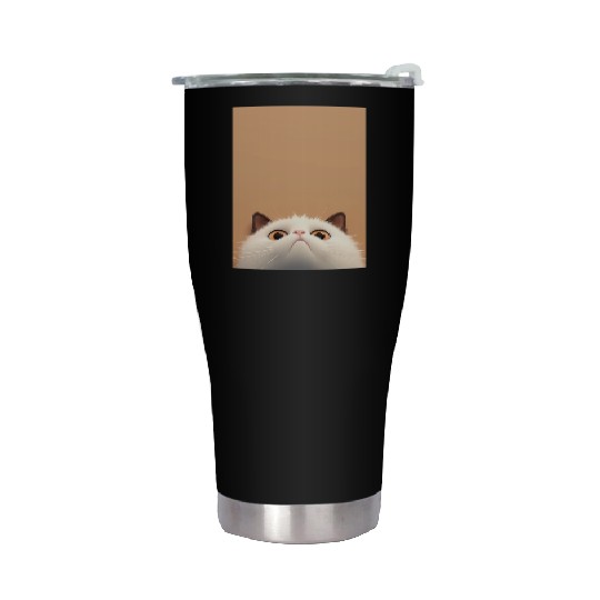 Cranky Whiskers - Adorable Grumpy Cat Stainless Steel Tumblers
