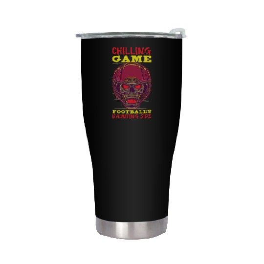 Funny Horror Football Fan Horror Obsessed Horror Stainless Steel Tumblers