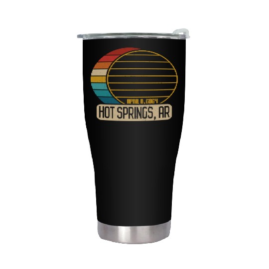 Total Solar Eclipse Arkansas Hot Springs 4 28 2024 Stainless Steel Tumblers