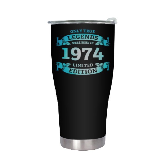 True Legends were born in 1974 50th Birthday Gift Stainless Steel Tumblers