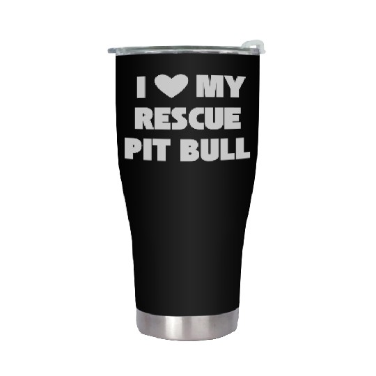 I Love My Rescue Pit Bull | Pitbull Advocacy Stainless Steel Tumblers