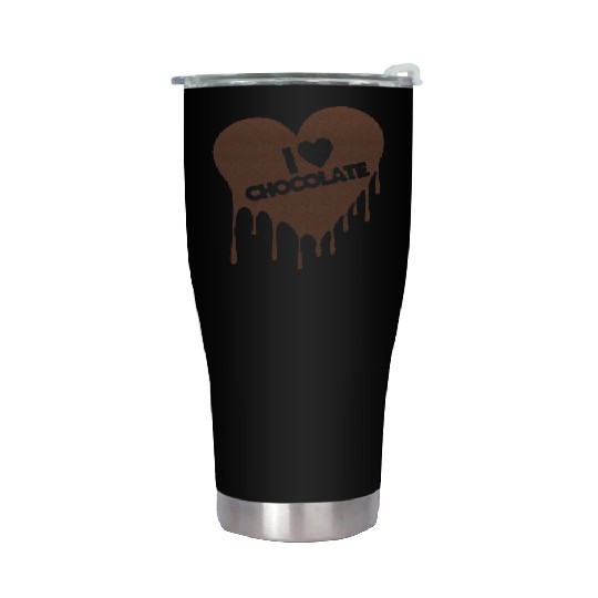 I Love Chocolate Candy Heart Lover Stainless Steel Tumblers