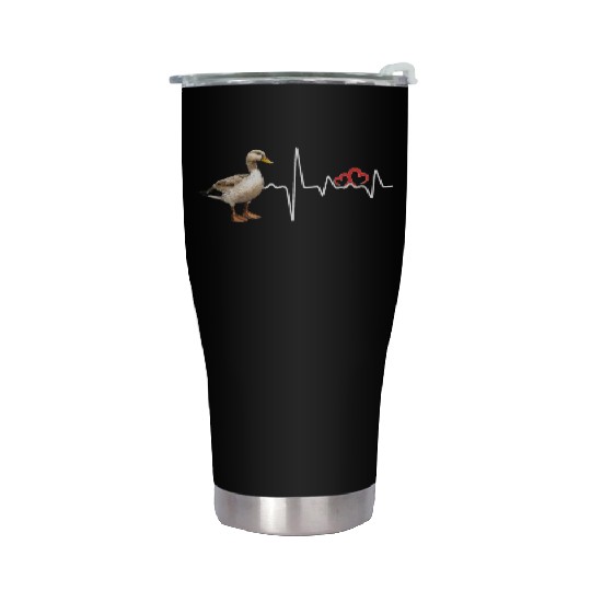 Duck Hunting Love Heartbeat Duck Hunter Stainless Steel Tumblers