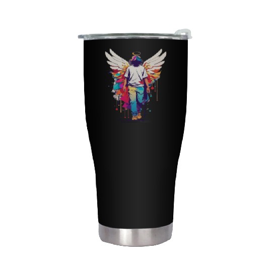 Angel with no face Stainless Steel Tumblers