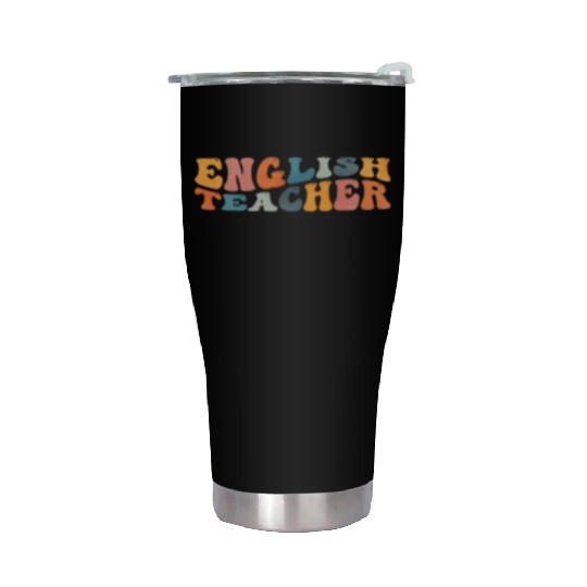 Groovy English Teacher Grammar Literature Teaching Stainless Steel Tumblers