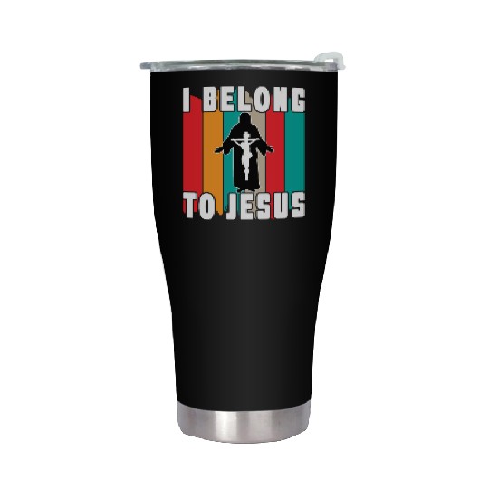 I Belong To Jesus Love Jesus Christian Christmas Stainless Steel Tumblers