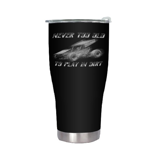 Sprint Car Mom Dirt Track Racing Racing Race Day Stainless Steel Tumblers