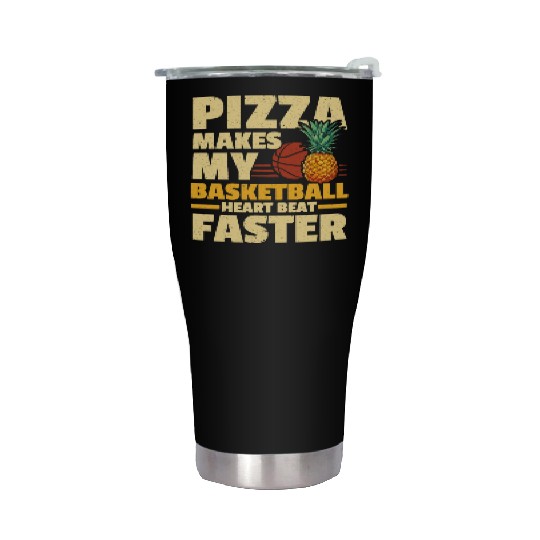 Pineapple Basketball Tropical Fruit Summer Sport Stainless Steel Tumblers