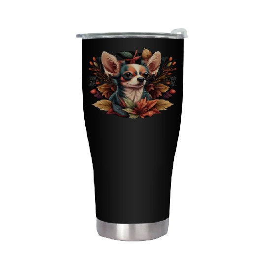 Chihuahua | Thanksgiving Day Farmer Food Autumn Stainless Steel Tumblers