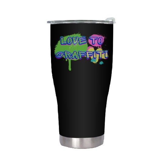 Love to graffiti, street art Stainless Steel Tumblers