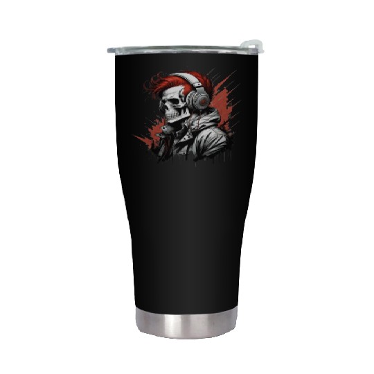 Rebirth of Beats: A Melodic Resurgence in Crimson Stainless Steel Tumblers