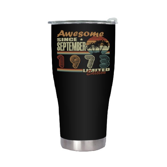 september 1973 Anniversary september 1973 septembe Stainless Steel Tumblers