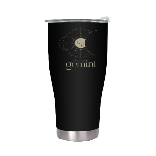 Gemini Star Constellation Zodiac Minimalist Stainless Steel Tumblers