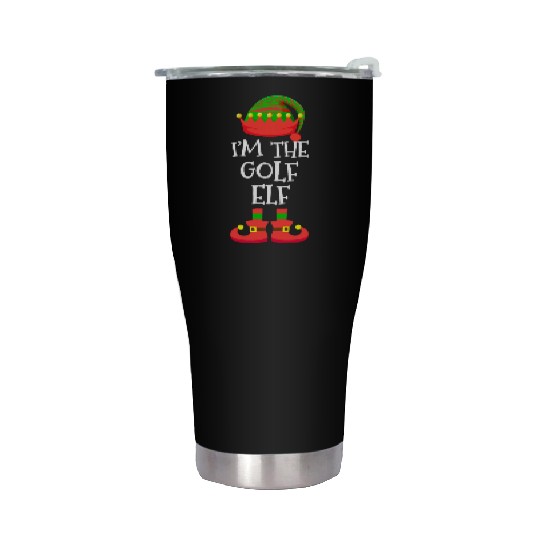 I M THE Golf ELF Christmas Xmas Funny Elf Group Co Stainless Steel Tumblers