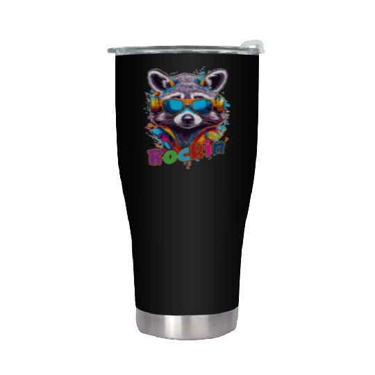 Rockin Raccoon Stainless Steel Tumblers