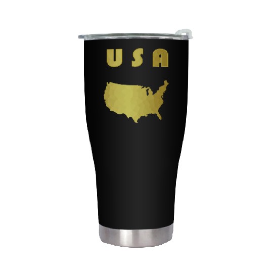 Usa Gold Fourth Of July Stainless Steel Tumblers