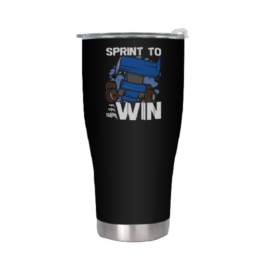 Sprint Car Mom Dirt Track Racing Racing Race Day Stainless Steel Tumblers