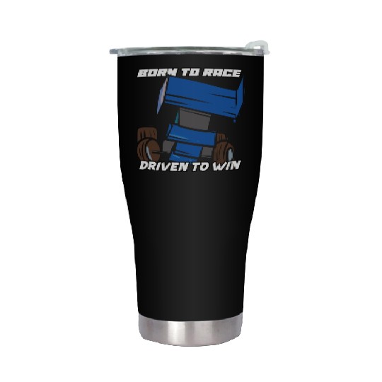 Sprint Car Mom Dirt Track Racing Racing Race Day Stainless Steel Tumblers