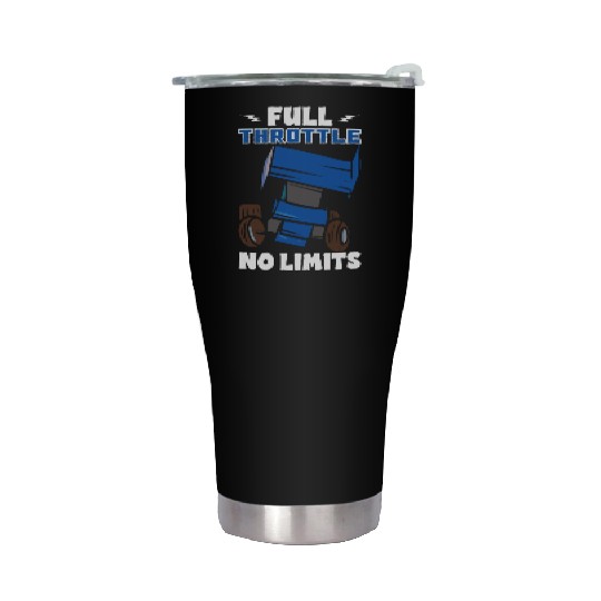 Sprint Car Mom Dirt Track Racing Racing Race Day Stainless Steel Tumblers