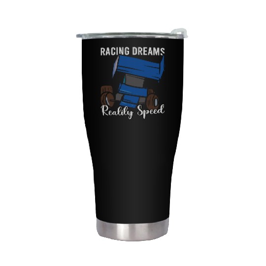 Sprint Car Mom Dirt Track Racing Racing Race Day Stainless Steel Tumblers