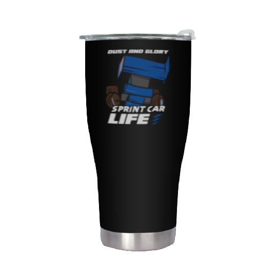 Sprint Car Mom Dirt Track Racing Racing Race Day Stainless Steel Tumblers