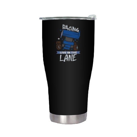 Sprint Car Mom Dirt Track Racing Racing Race Day Stainless Steel Tumblers