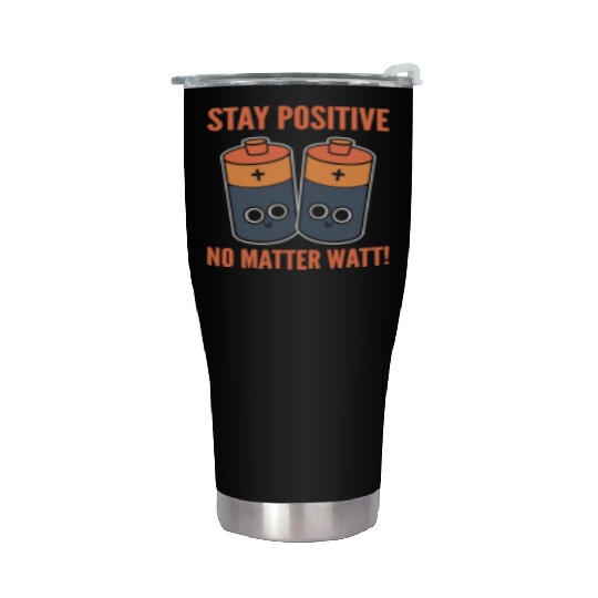 Optimistic Sayings Lineman Stainless Steel Tumblers