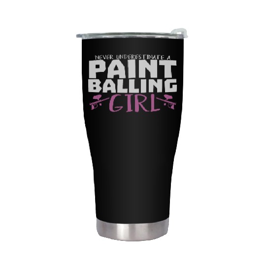 Paintball Girl Paintballer Speedball Camouflage Stainless Steel Tumblers