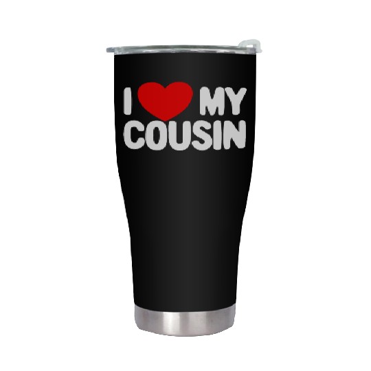 I Love My Cousin Red Heart Redneck Love My Cousin Stainless Steel Tumblers