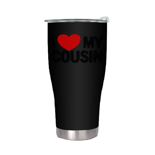 I Love My Cousin Red Heart Redneck Love My Cousin Stainless Steel Tumblers