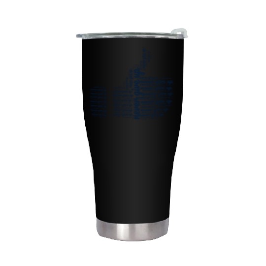 Thumbs-Up Triumph: Never Give Up Stainless Steel Tumblers