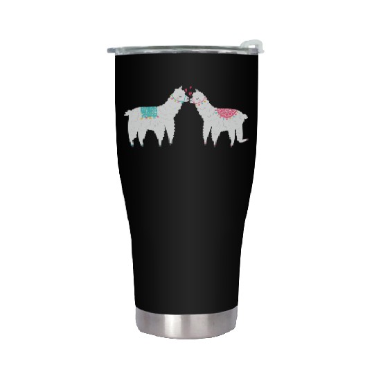 Llama Summer Wedding Anniversary Enet Stainless Steel Tumblers