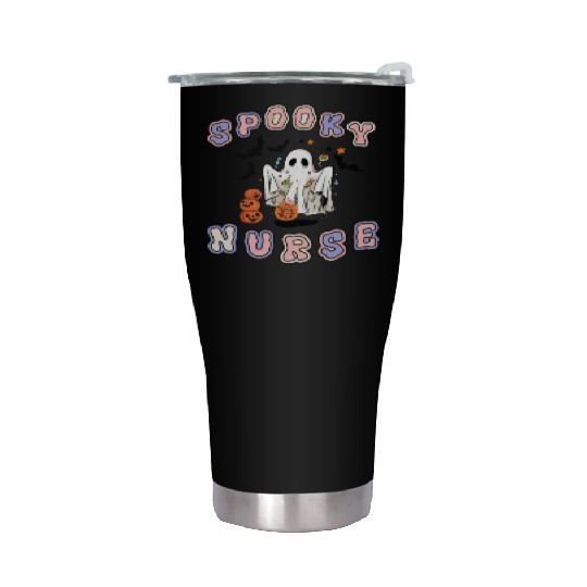Spooky nurse Halloween design Stainless Steel Tumblers