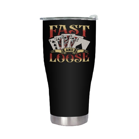 Classic Blackjack Fast And Loose Casino Card Game Stainless Steel Tumblers