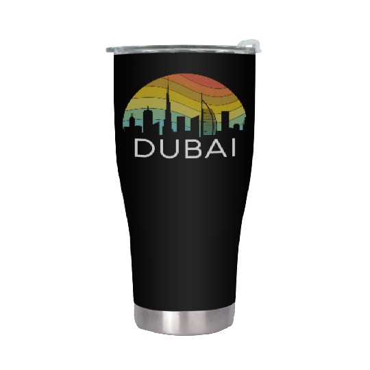 Dubai Skyline City Arab Emirates Uae Arcihtecture Stainless Steel Tumblers