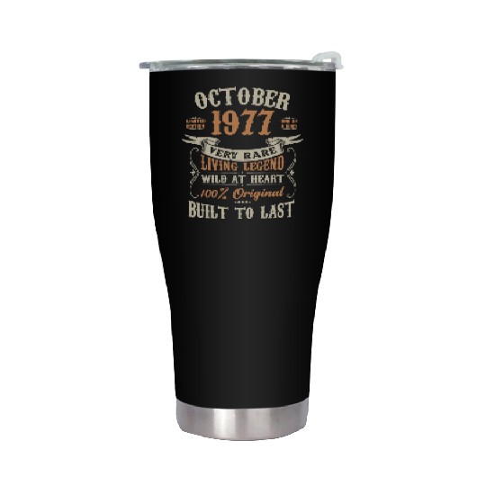 October 1977 Birthday Surprise Stainless Steel Tumblers