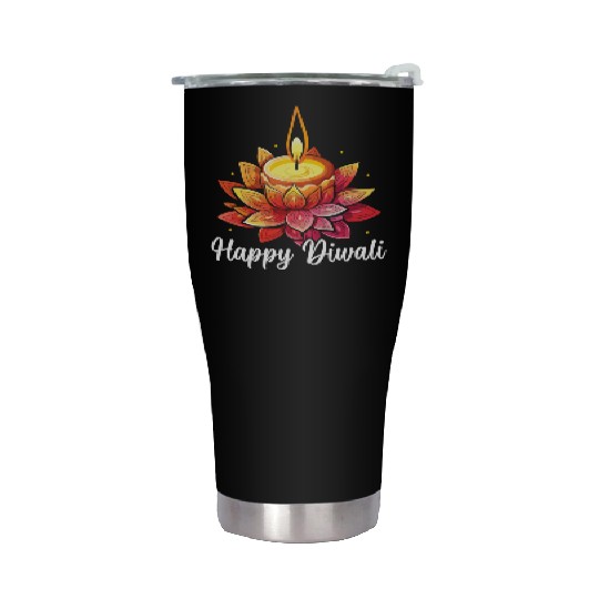 Happy Diwali Diwali Festival Indian Hindu Hinduism Stainless Steel Tumblers