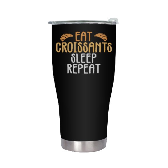 Croissant Love Joke Bakery Bread Pastry Patisserie Stainless Steel Tumblers