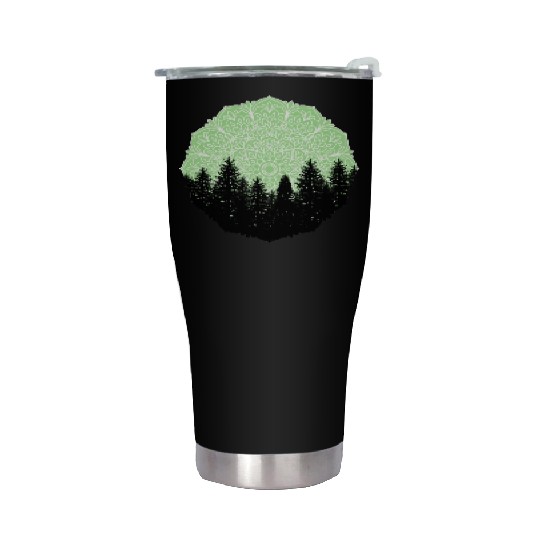 Green Forest Mandala Pacific Northwest Stainless Steel Tumblers