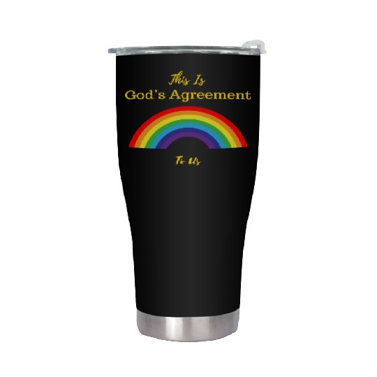 This is God's Agreement to us Gold Stainless Steel Tumblers
