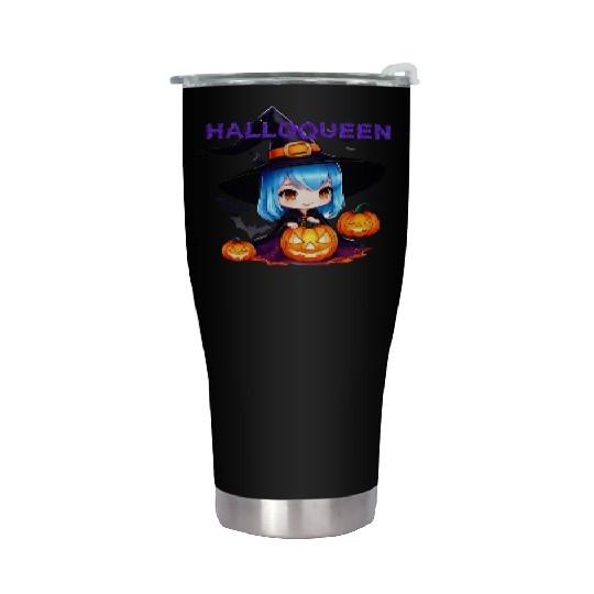 Hallo Light Blue Witch Stainless Steel Tumblers
