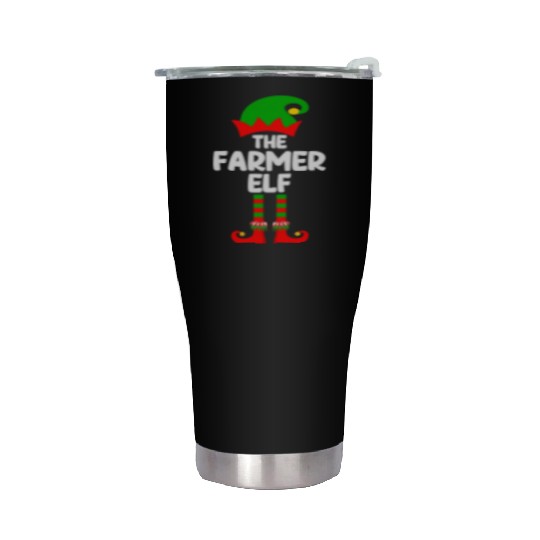 Farmer Elf Matching Family Group Christmas Party Stainless Steel Tumblers