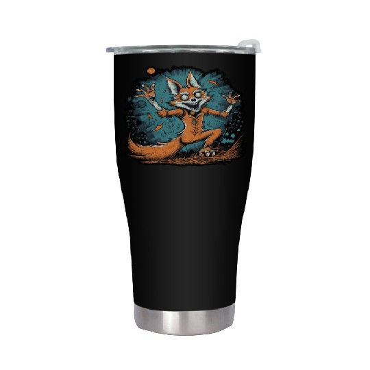 Halloween Fuchs Skeleton Stainless Steel Tumblers