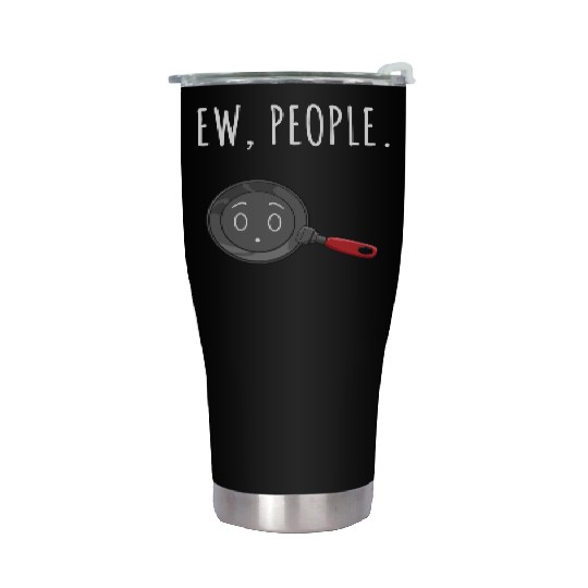 Ew People Big Eyes Frying Pan Stainless Steel Tumblers