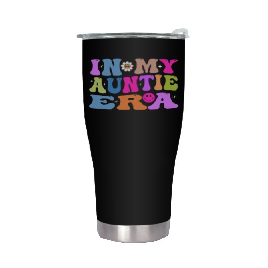 In My Auntie Era Baby Announcement for Aunt Mother Stainless Steel Tumblers