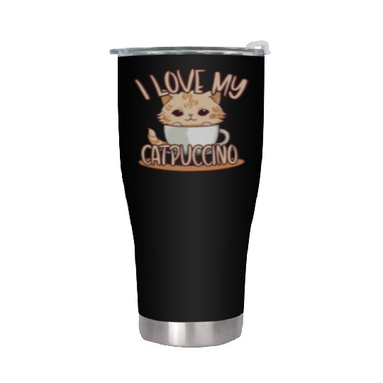 i love my catpuccino - Coffee lover Stainless Steel Tumblers