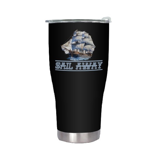 Papiership Paper Boat for a Sailor and Captain Stainless Steel Tumblers