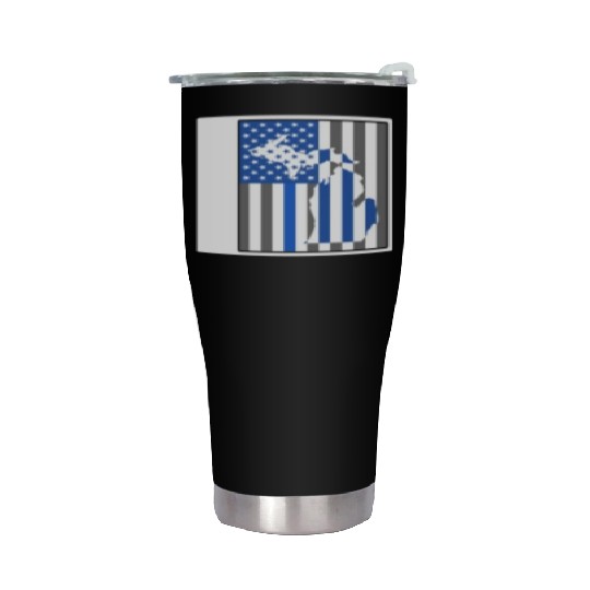 Police Stainless Steel Tumblers, Michigan State Police Stainless Steel Tumblers, Detroit